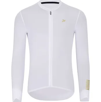 cyklistický dres HOLOKOLO Cyklistický dres s dlouhým rukávem letní - VICTORIOUS GOLD ELITE - bílá 4XL