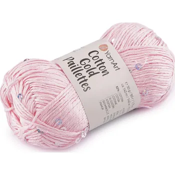 Příze Pletací příze Cotton Gold Paillettes s flitry 50 g
