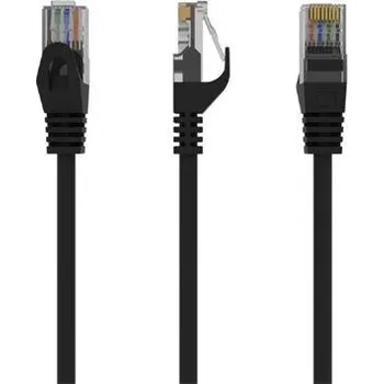 Síťový kabel GEMBIRD UTP Cat 6 patch cord černý 3m PP6U-3M/BK