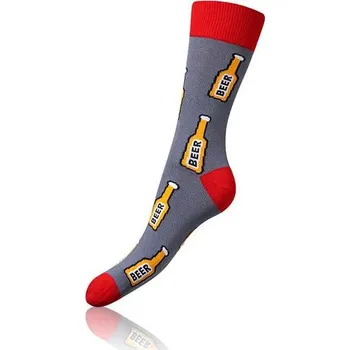 Pánské ponožky Dárková krabička zábavných crazy ponožek 4 páry CRAZY SOCKS BOX - BELLINDA - modrá 39 - 42