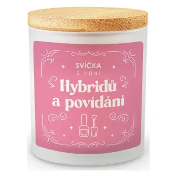 Žertovný předmět Svíčka s vůní hybridů a povídání - vonná svíce s potiskem- Tričkový.cz