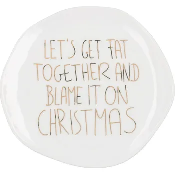 Talíř räder Porcelánový talířek Let's Get Fat Together