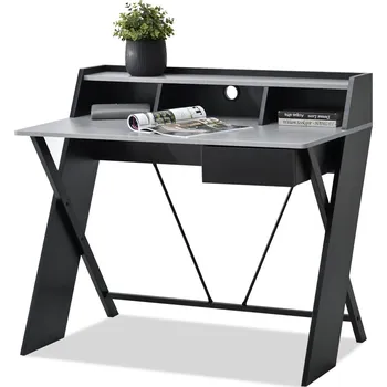 Křeslo Mebel Partner Aspart (beton + černá)