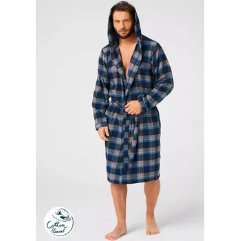 Dámský župan Klíč MGL 431 B25 M-2XL župan džínový pruh M/L