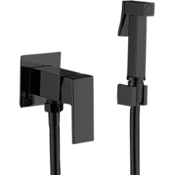 Bidetová baterie s bidetovou sprškou MIXXUS PREMIUM KUBUS 002 (INNER) BLACK, černá | KUBUS 002 (INNER) BLACK