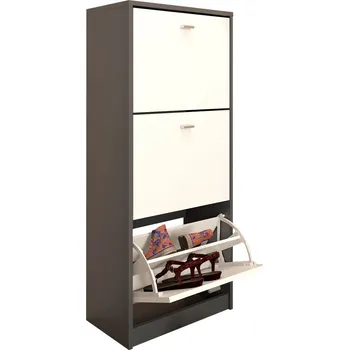 Botník Tempo Kondela Verity Typ 2 (grafit + bílá)