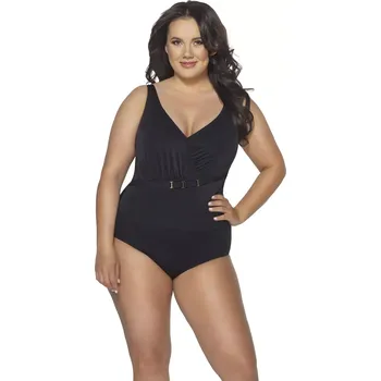 Dámské plavky Dámské jednodílné plavky 48 black plus - AVA černá 85/H