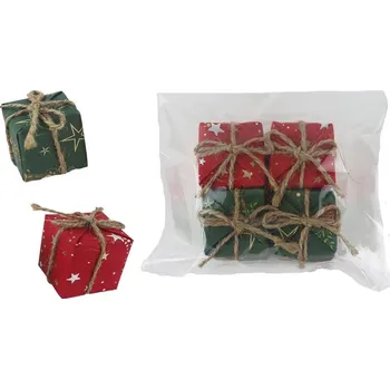 Vánoční dekorace Dekorace dáreček, 4 ks A0341