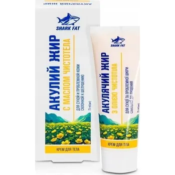 Tělový krém Krém Žraločí tuk Vlaštovičník Ekzém Lupénka Akné Bodnutí hmyzem 75 Ml