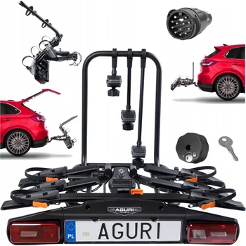 Nosič kol Nosič kol na tažné zařízení Aguri ACTIVE BIKE PRO 3 13-pin sklopný uzamykatelný