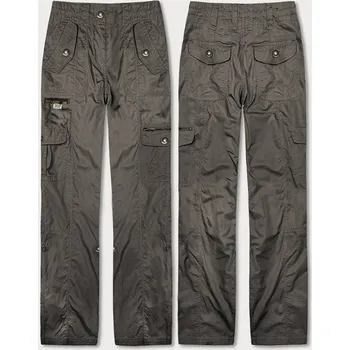 Dámské kalhoty Hnědé dámské kalhoty typu "cargo" (W369) odstíny hnědé M (38)