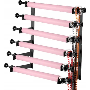 Fotoateliérová technika STĚNOVÝ/STROPNÍ ŘETÍZKOVÝ SYSTÉM PRO ZAVĚŠENÍ POZADÍ NA 6 POZADÍ + KOVOVÉ KOLÍKY