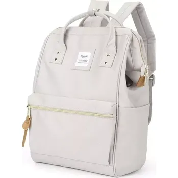 Městský batoh Himawari studentský batoh USB port Apaté Světle šedý 19L