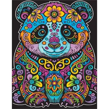 Set školních potřeb Kolorowanka welwetowa 47 x 35cm, Panda, Colorvelvet