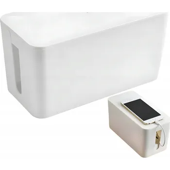 Organizér na prodlužovací kabel a lištu, kryt na kabely - bílý - M