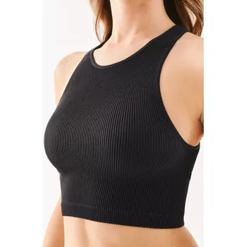Dámský top SEAMLESS TOP HALTER RIB pistácie L/XL