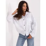 Volná bílá dámská košile s elastickým spodním lemem IT-KS-FL9273.86-white Velikost: ONE SIZE