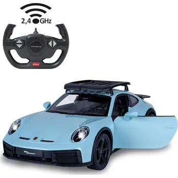 RC model auta JAMARA e. K. Jamara Porsche 911 Dakar 1:14 světle modré 2,4GHz s manuálním otevíráním dveří