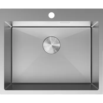 Granitový dřez Mexen Solix nerezový dřez 1-komorový 600 x 500 mm, inox - 6408601000-01 Ocelové dřezy