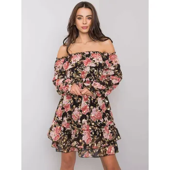 Dámský svetr Šaty DHJ SK 15015 2.73P černá a růžová jedna velikost