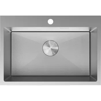 Granitový dřez Mexen Solix nerezový dřez 1-komorový 650 x 450 mm, inox HC - 6403651000-01HC Ocelové dřezy