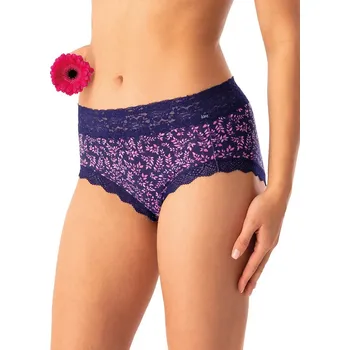 Dámská móda Kalhotky Key LPC 547 B25 A'2 S-2XL tmavě modrá-růžová L