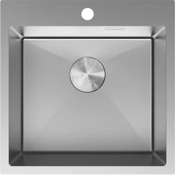 Granitový dřez Mexen Solix ocelový dřez 1-komorový 500 x 500 mm, inox - 6407501000-01 Ocelové dřezy