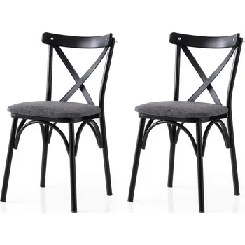 Nábytek Sada jídelních židlí Ekol Anthracite and Black, 2 ks, antracitová