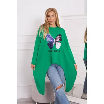 Dámská halenka Oversize halenka s potiskem světle zelená UNI