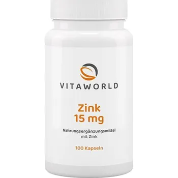 Fitness strava Vitaworld Zinc 15 mg 100 kapslí