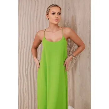 Dámské šaty Dlouhé šaty bez ramínek světle zelená UNI
