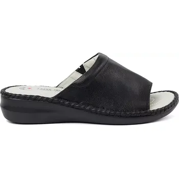 Dámské žabky Moderní dámské nazouváky černé na plochém podpatku 37