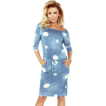 Dámské šaty Dámské šaty 13-74 - NUMOCO světle modrá džínovina XS