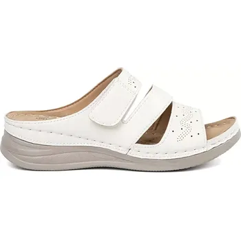 Dámské žabky Praktické dámské nazouváky bílé na klínku 37