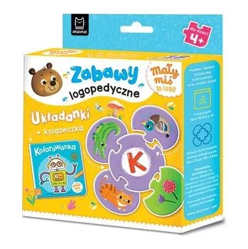 První čtění Mały miś to lubi! Zabawy logopedyczne. Układanki + książeczka - Anna Podgórska