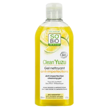 Přípravek na čištění pleti a oči SO’BiO étic Gel čisticí proti nedokonalostem pleti - Clean Yuzu BIO (200 ml) - ideální pro mastnou pleť Varianta: Clean Yuzu BIO (200 ml) - ideální pro mastnou pleť