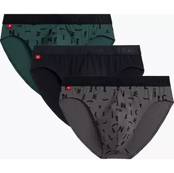 Pánské spodní prádlo Pánské slipy Atlantic 3MP-161 A'3 S-2XL modrozelená L