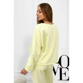 Dámská mikina Set 2dílná mikina + kalhoty žlutá UNI