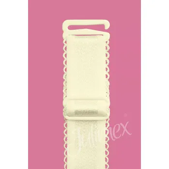 Těhotenská móda Ramínka - páska, kov 18 ecru 18 mm