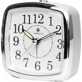 Budík Budík Perfect stříbrný, 7 cm