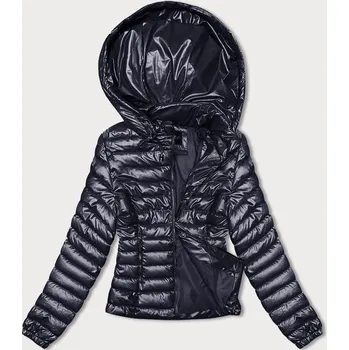 Tmavě modrá dámská prošívaná bunda s kapucí (16M9106-215) odstíny modré S (36)