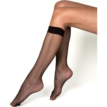 Dámské punčochy Podkolenky Veneziana Rete nero/černá univerzální