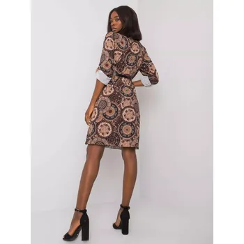 Dámské šaty Šaty DHJ SK 12336B.74P hnědá jedna velikost