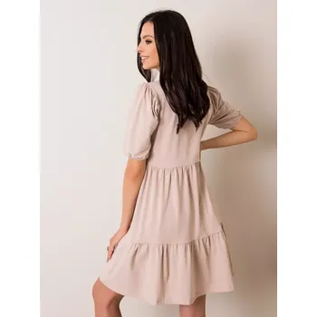 Dámské šaty Šaty RV SK 5587.93 béžová L