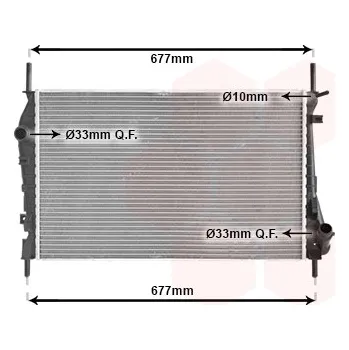 Chladič motoru Chladič, chlazení motoru VAN WEZEL 18002337