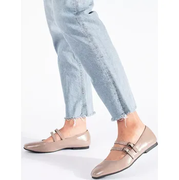 Dámské baleríny Praktické baleríny hnědé dámské bez podpatku 39