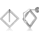 JVD Dámské peckové stříbrné náušnice se zirkony na puzetku SVLE3295XF3BI00