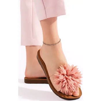 Dámské žabky Originální dámské růžové nazouváky bez podpatku 38