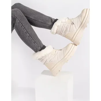 Dívčí sněhule Trendy sněhule hnědé dámské platforma 37