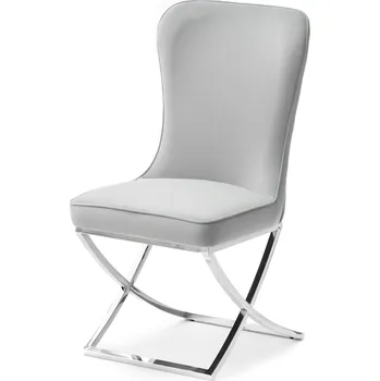 Křeslo Mebel Partner Noah (šedá + chromová)